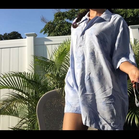 Soft baby blue button up - Picture 3 of 3